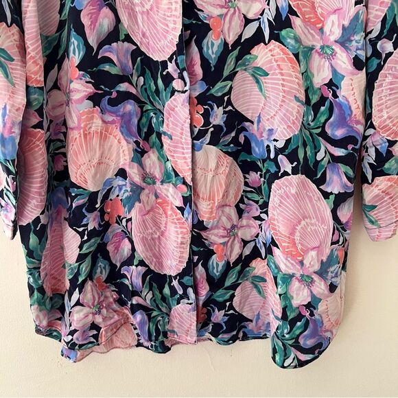 Victorias Secret Nightgown Gold Label Vintage Silk Size Large Seashells Mermaid - Picture 3 of 8